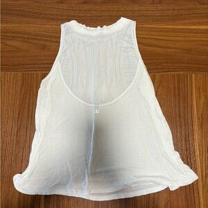 ALO Yoga White Backless Tank Top